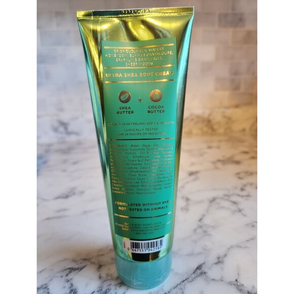 Bath & Body Works Cucumber Melon Ultra Shea Body Cream 8 Oz - Picture 2 of 4